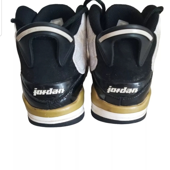 EUC Nike Air Jordan DUB Zero Black/White-Metallic Gold 311047-005 Size 7Y - Picture 7 of 12